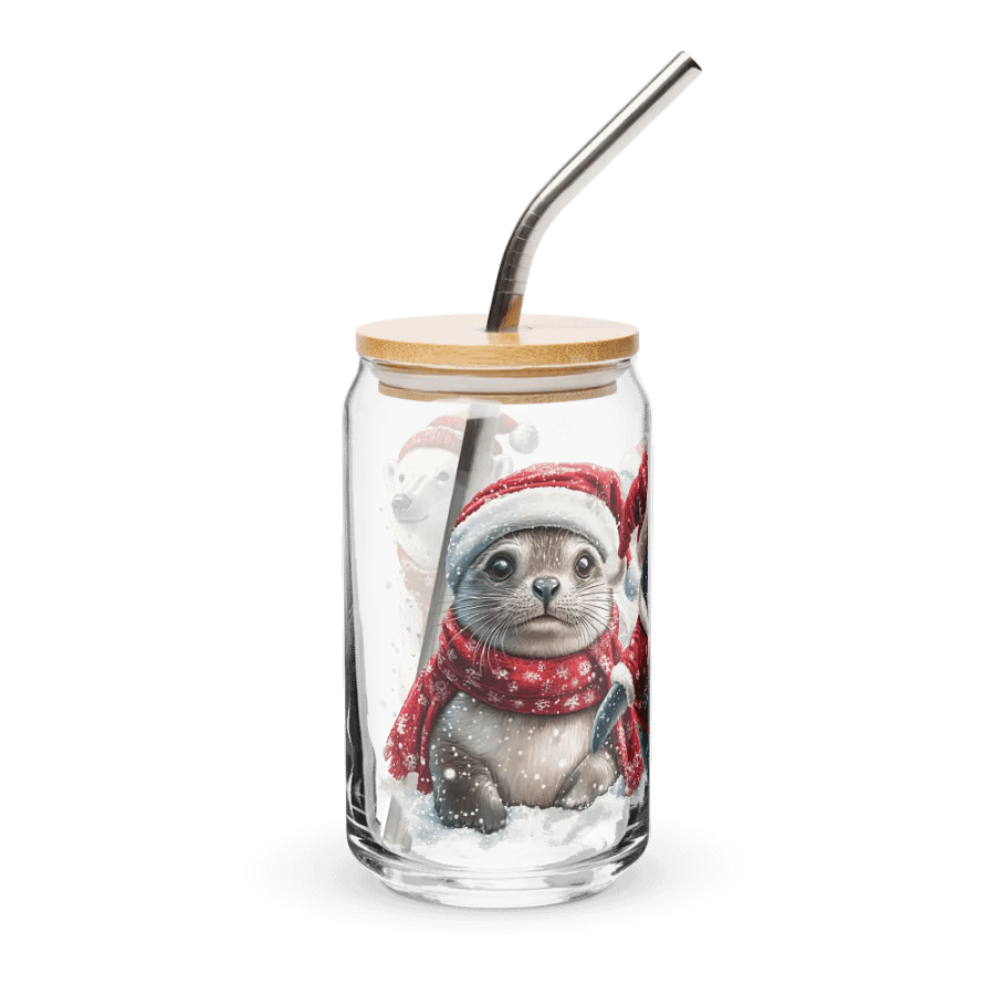 Arctic Holiday Friends Can-Shaped Glass Set product image (4)
