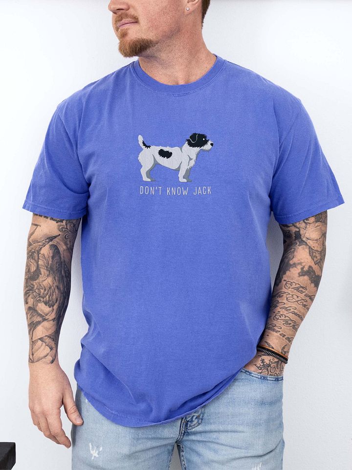 Don't Know Jack T-Shirt(Embroidered) of a Jack Russell Terrier(Black & Coat, Rough Coat) product image (2)