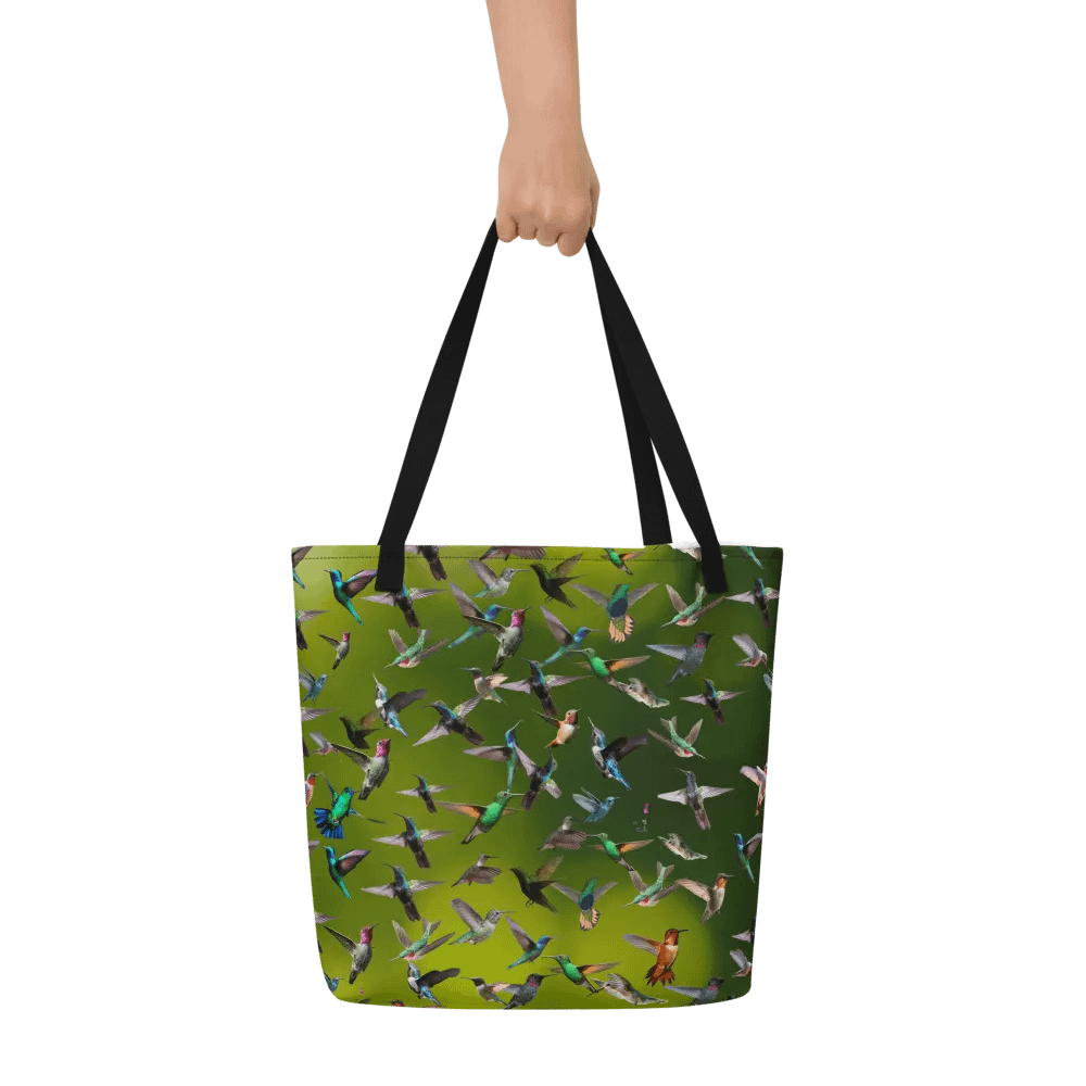 hummingbird All-Over Tote Bag for birders moms dads friends product image (6)