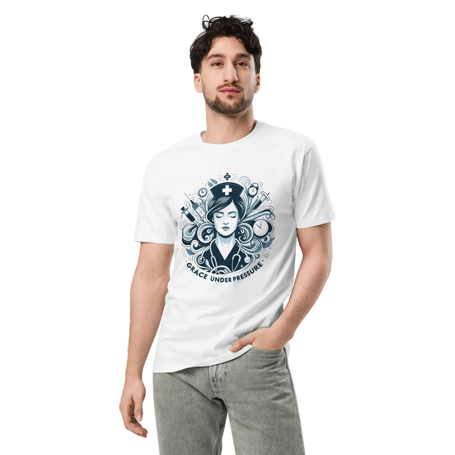 Grace Under Pressure Nurse Art Unisex Tee product image (3)