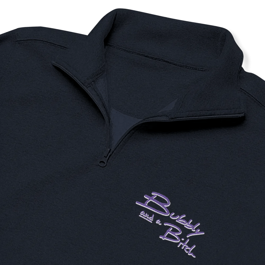 Bubbly and a B*tch (purple+white shadow design) embroidered quarter zip product image (11)