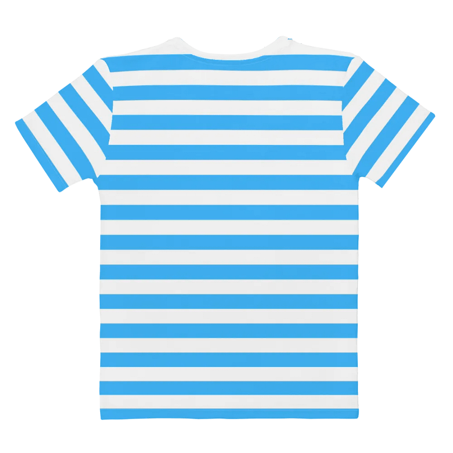 Butterfly Bliss Blue Stripped All-Over Print Women's T-Shirt product image (8)