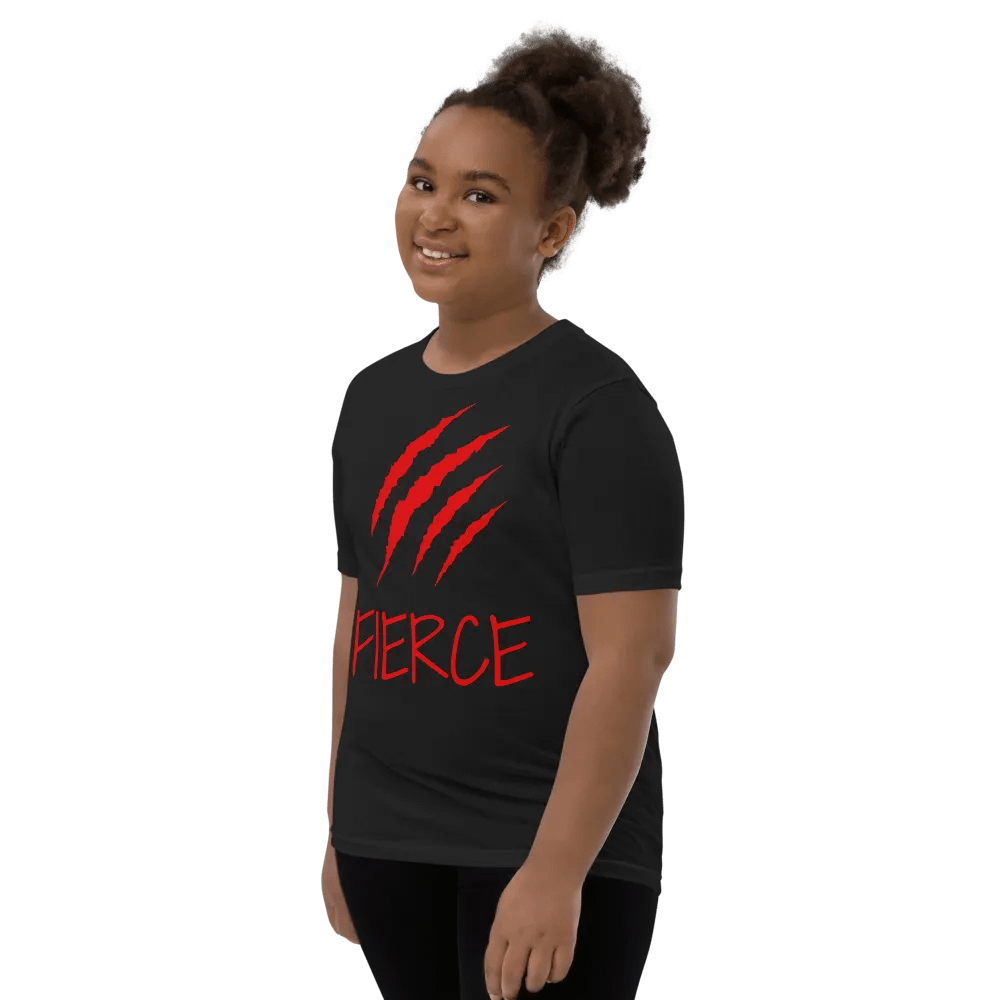 Kids 'Fierce' T-Shirt with Bold Cat Scratch Design - Unleash Their Wild Side
