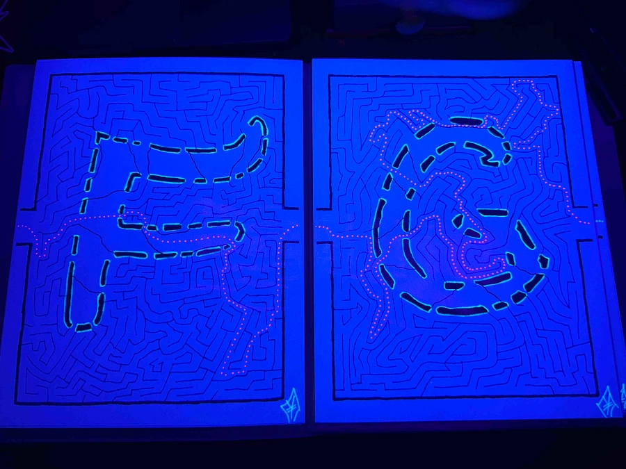 The aMAZEking alphabet ~Enhanced~ Black Light Answer Key Version product image (4)