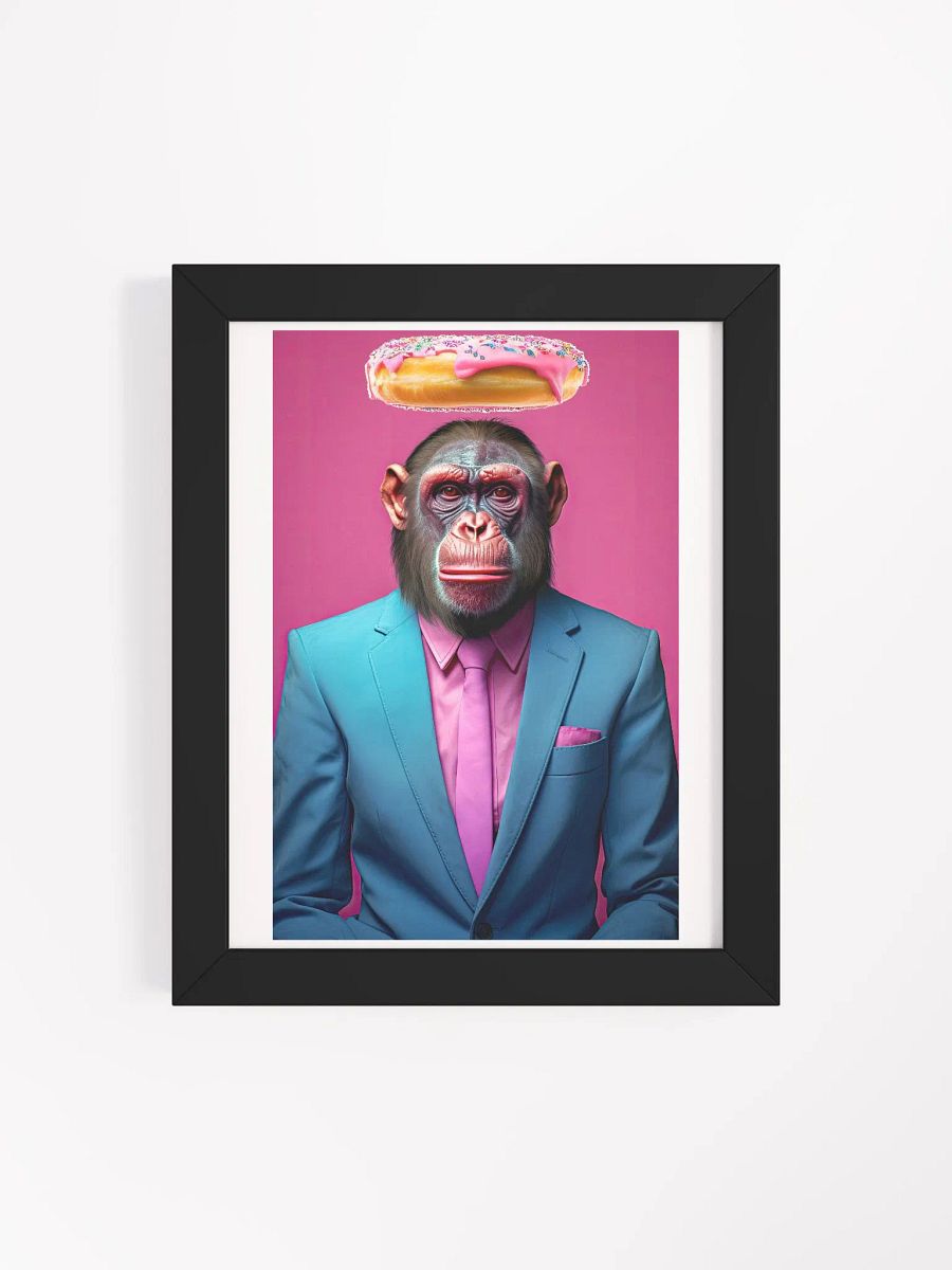 Flying Donut over Business Chimp Poster product image (31)