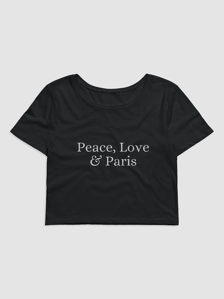 Peace, Love and Paris Muse Crop Tee | White Ink Design product image (1)