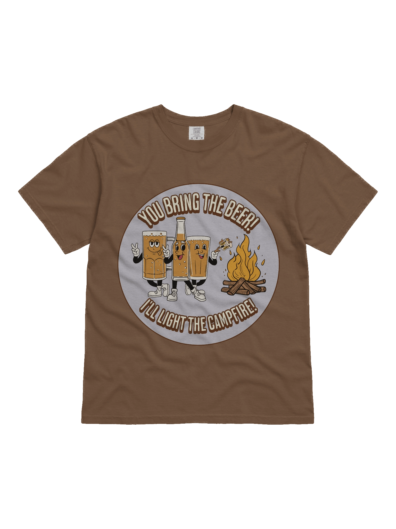 Beer & Campfire With Marshmallow Funny Camping Theme Shirt product image (1)