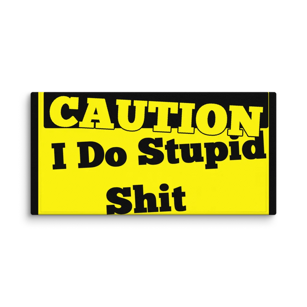 Cautionary Canvas: 'I Do Stupid Shit' product image (1)