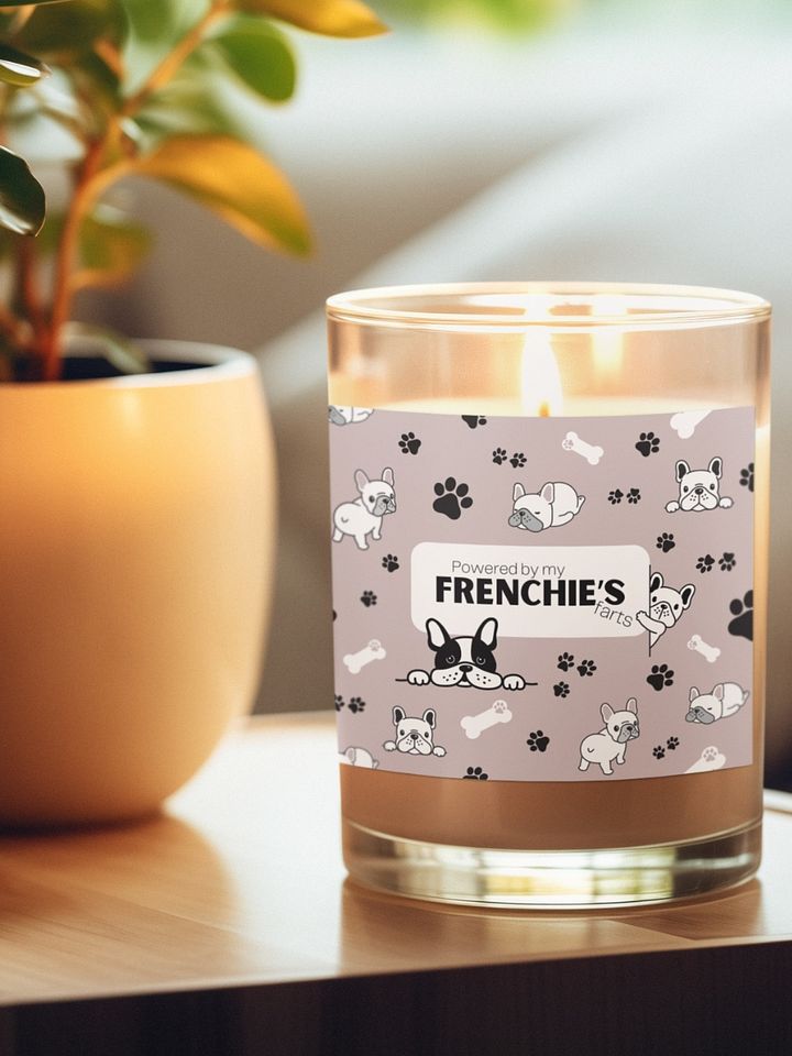 Happy Mother's Day To A Frenchie Mom: Unscented Soy Candle - Powered By My Frenchie's Farts product image (1)