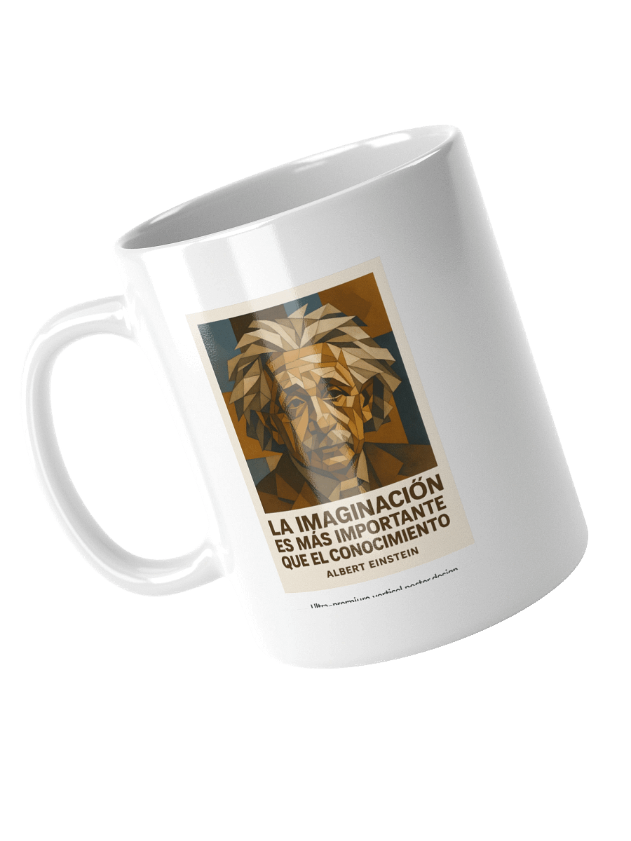 TAZA ultra-premium Einstein cubista corregido con cita española auténtica product image (12)