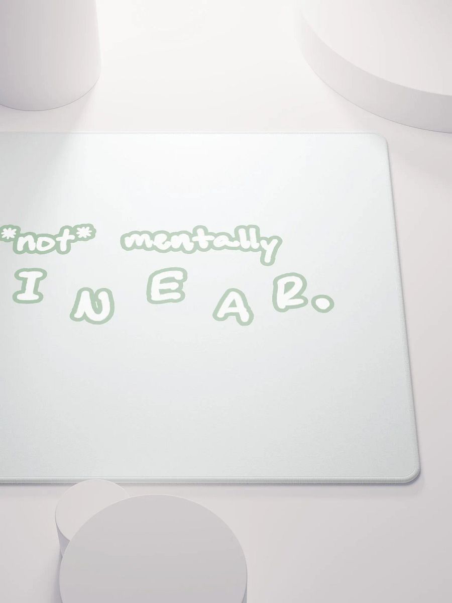 *not* mentally linear (lined design, #96B697) mouse pad product image (5)