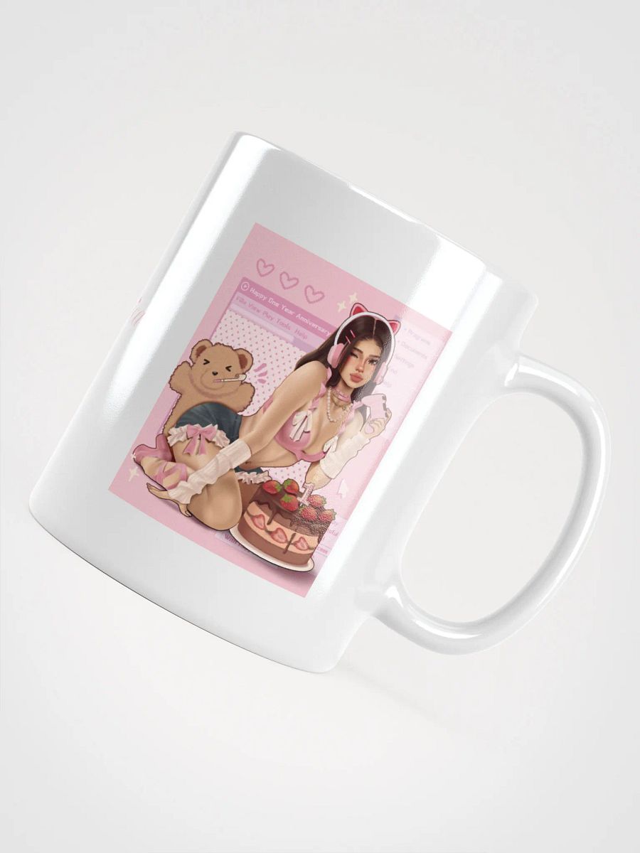 One year anniversary White glossed Mug <3 product image (12)