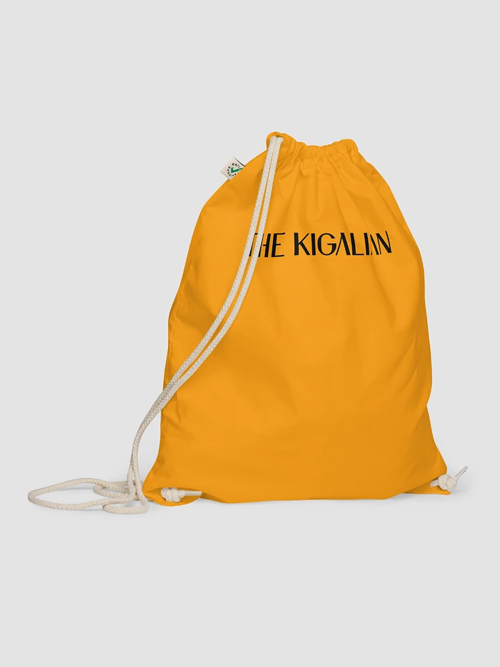 The Kigalian Gold Organic Cotton Drawstring Bag product image (1)
