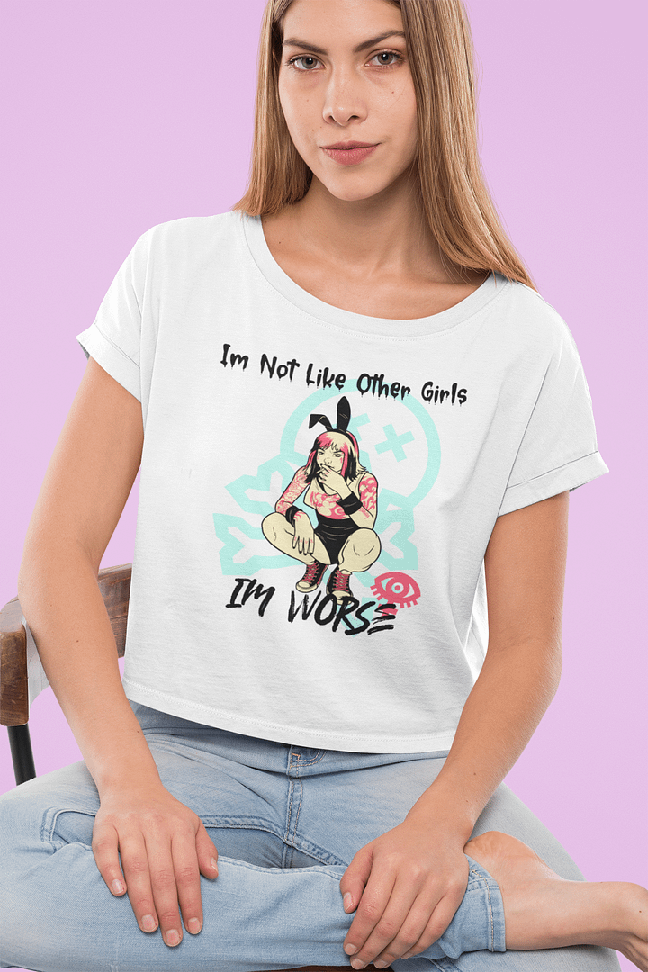 Im Not Like Other Girls Womans Crop Top-Rockn Rhonda product image (1)