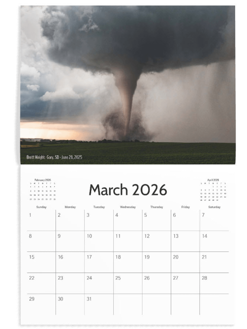 2026 Storm Calendar by Texas Storm Chasers product image (4)