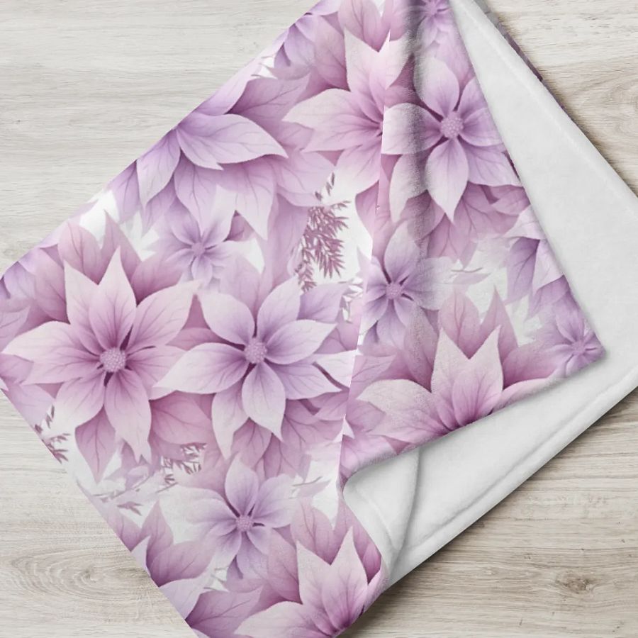 Purple Floral Blanket product image (5)