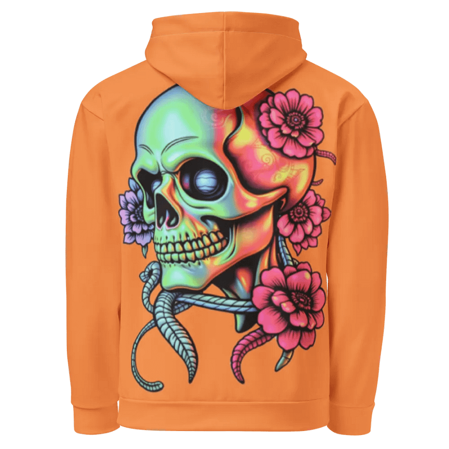 Rebel Bloom Unisex Hoodie - Orange product image (3)
