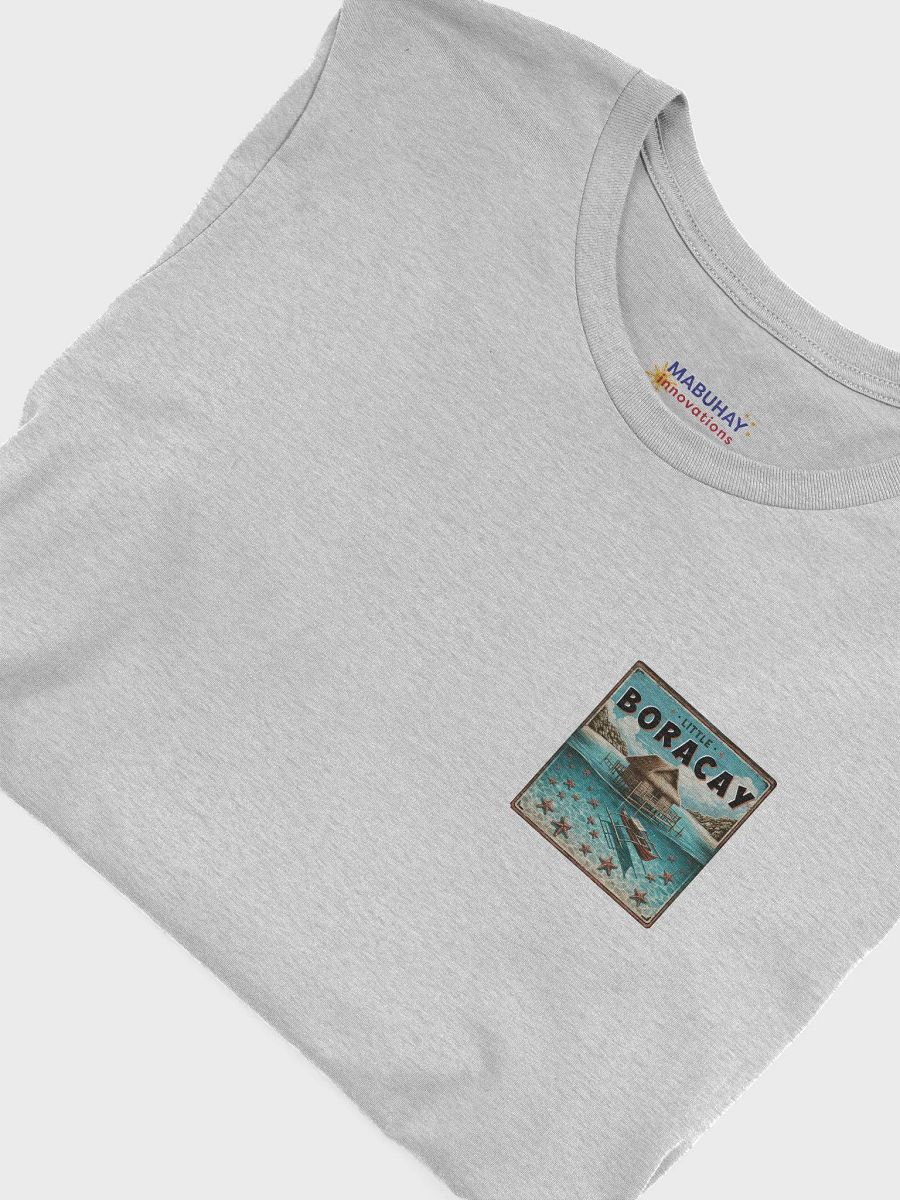 Little Boracay Tee, Logo Left Breast, Large Logo back, Floating Cottage Balsa and Filipino Boat Bangka with Starfish, Calatagan Batangas product image (52)
