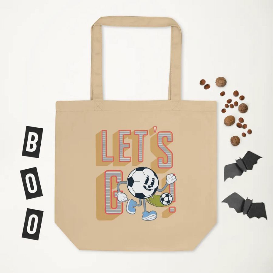 Lets Go Mascot Soccer Ball Eco-Friendly Tote Bag product image (5)