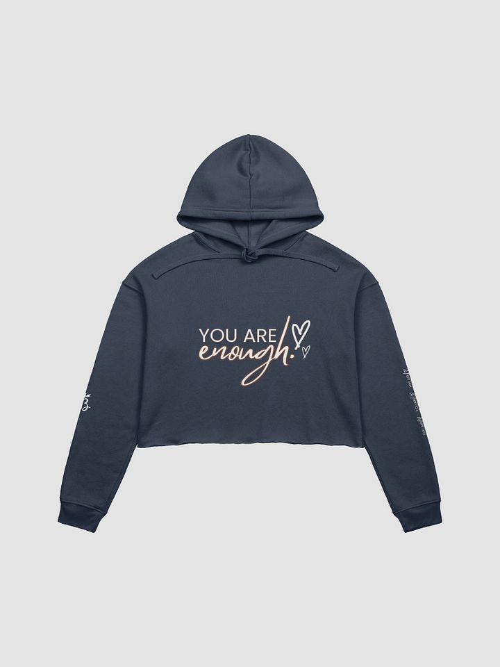 You Are Enough: Womens Fleece Crop Hoodie (Dark Colors) product image (17)