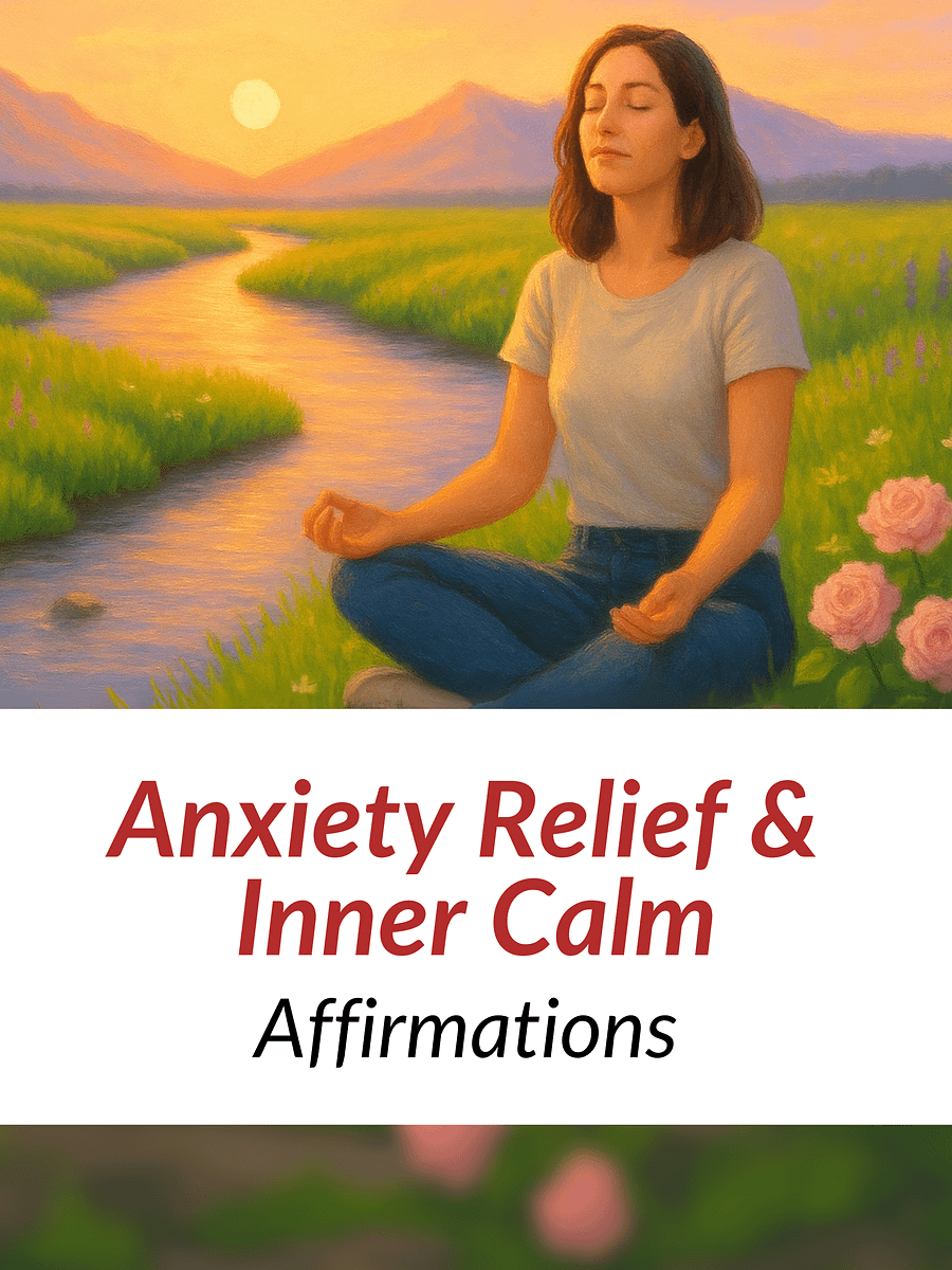77 Affirmations for Anxiety Relief & Inner Calm with Alpha Binaural Waves product image (1)