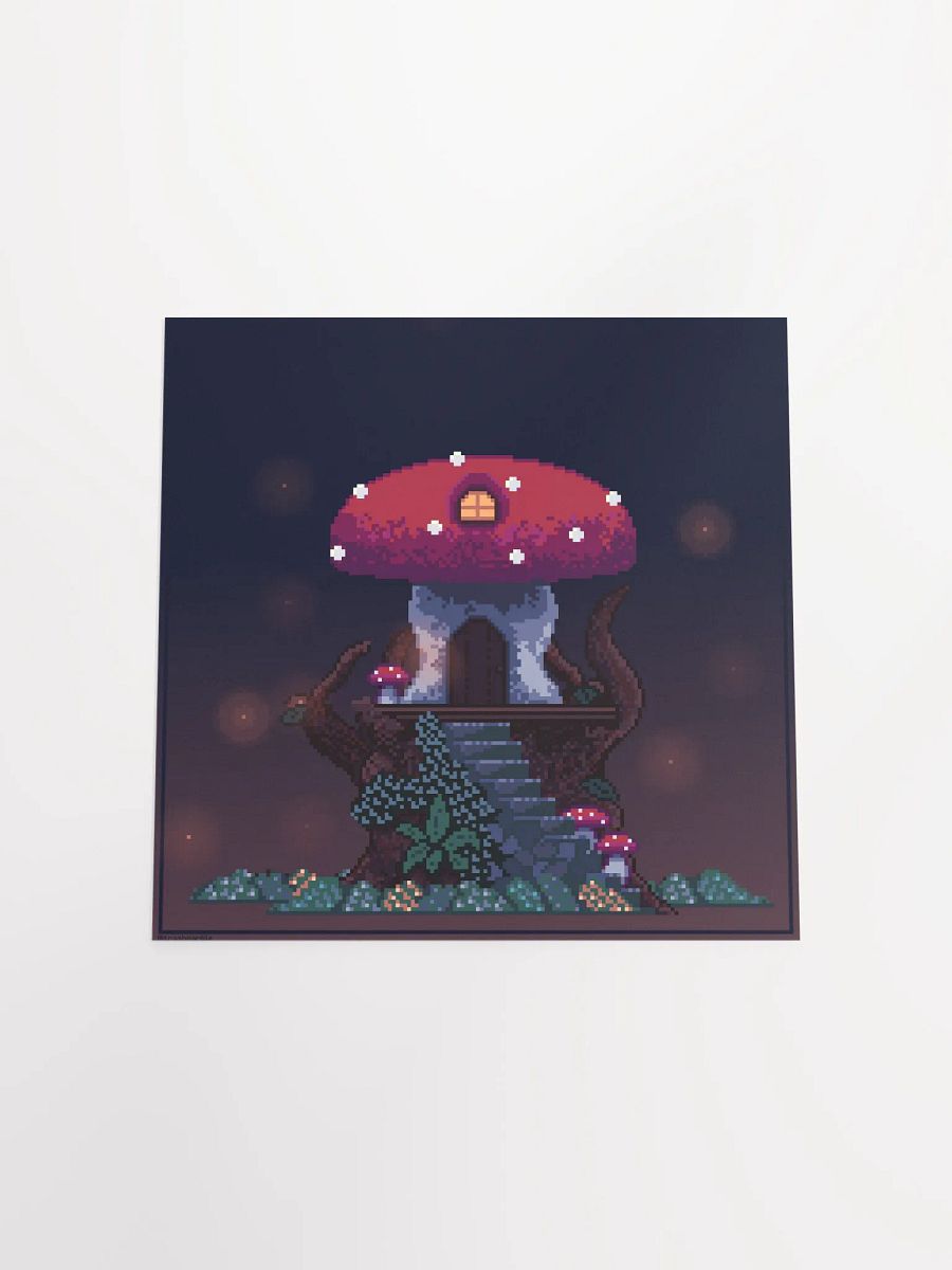 Mushroom House Pixel Art Print product image (16)