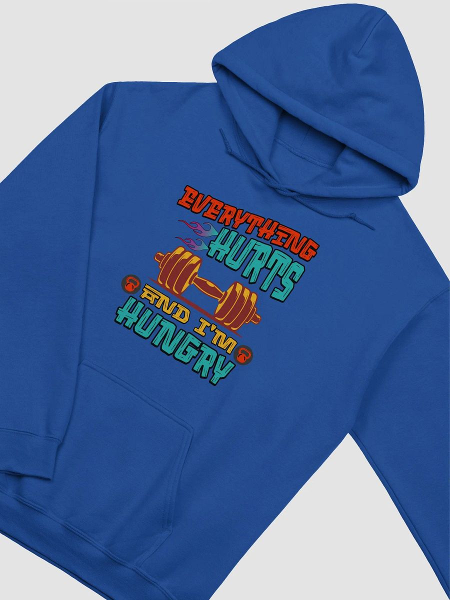 Everything Hurts And Im Hungry Weightlifting Motivational Barbell Hoodie product image (18)