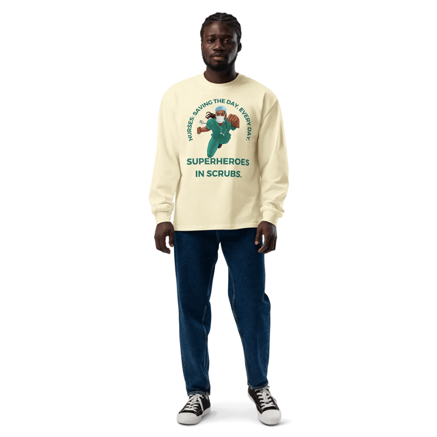 Superhero Nurse Long Sleeve Shirt product image (10)