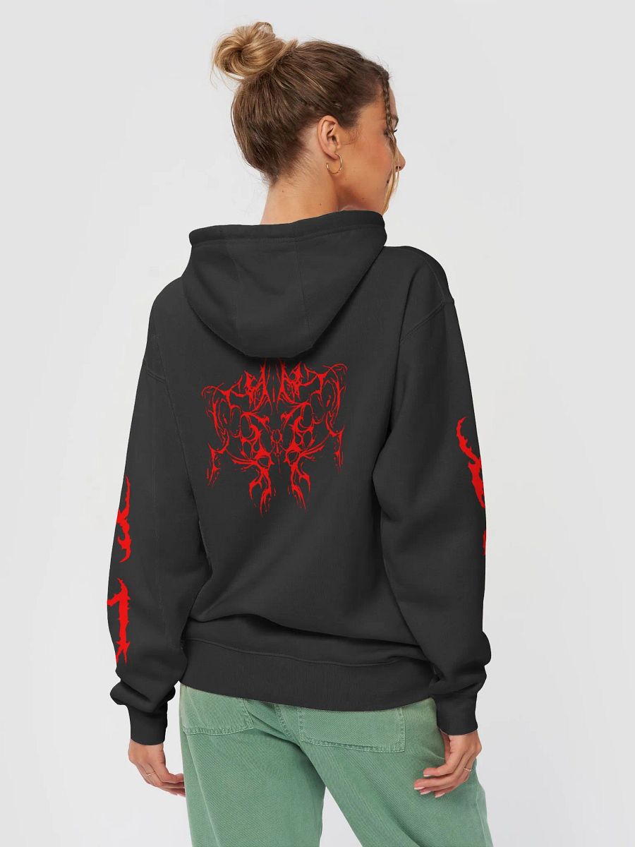 Bat Sigil Hoodie Black and Red product image (4)