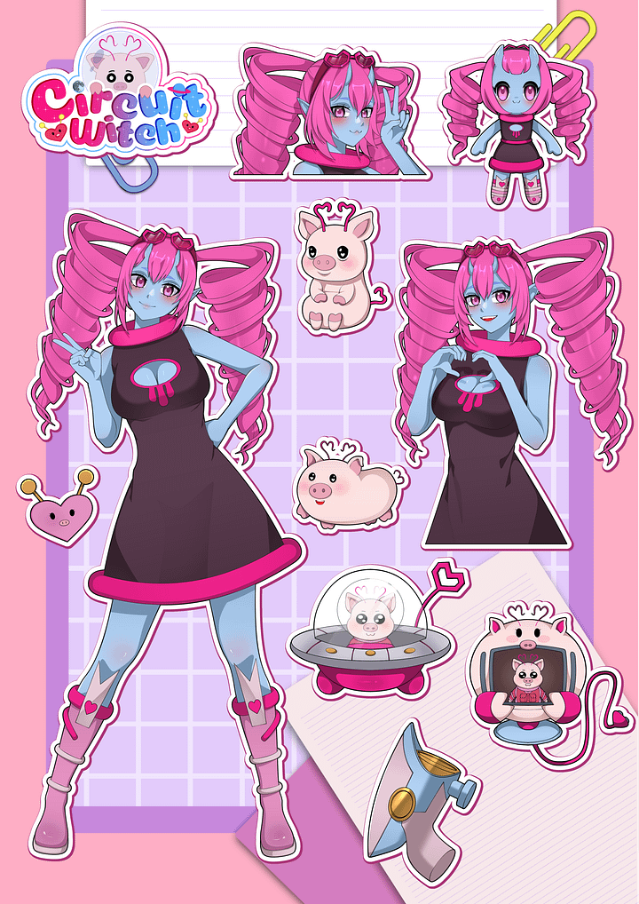 ✨ PRE-ORDER ✨ - Sticker Sheet - Waterproof Vinyl Glossy Kiss Cut - A5 Size product image (1)