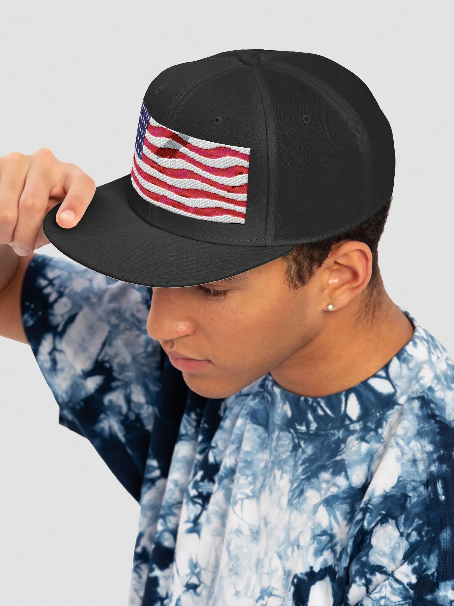 Pixel Patriot Snapback Cap product image (7)