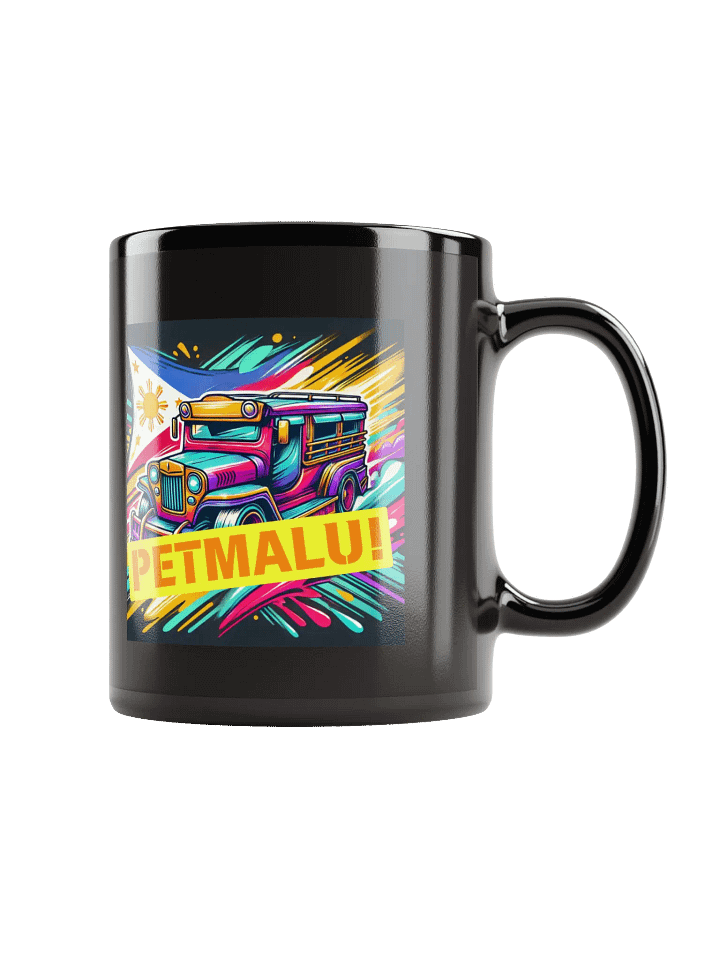 Petmalu Jeepney Black Glossy Mug product image (1)