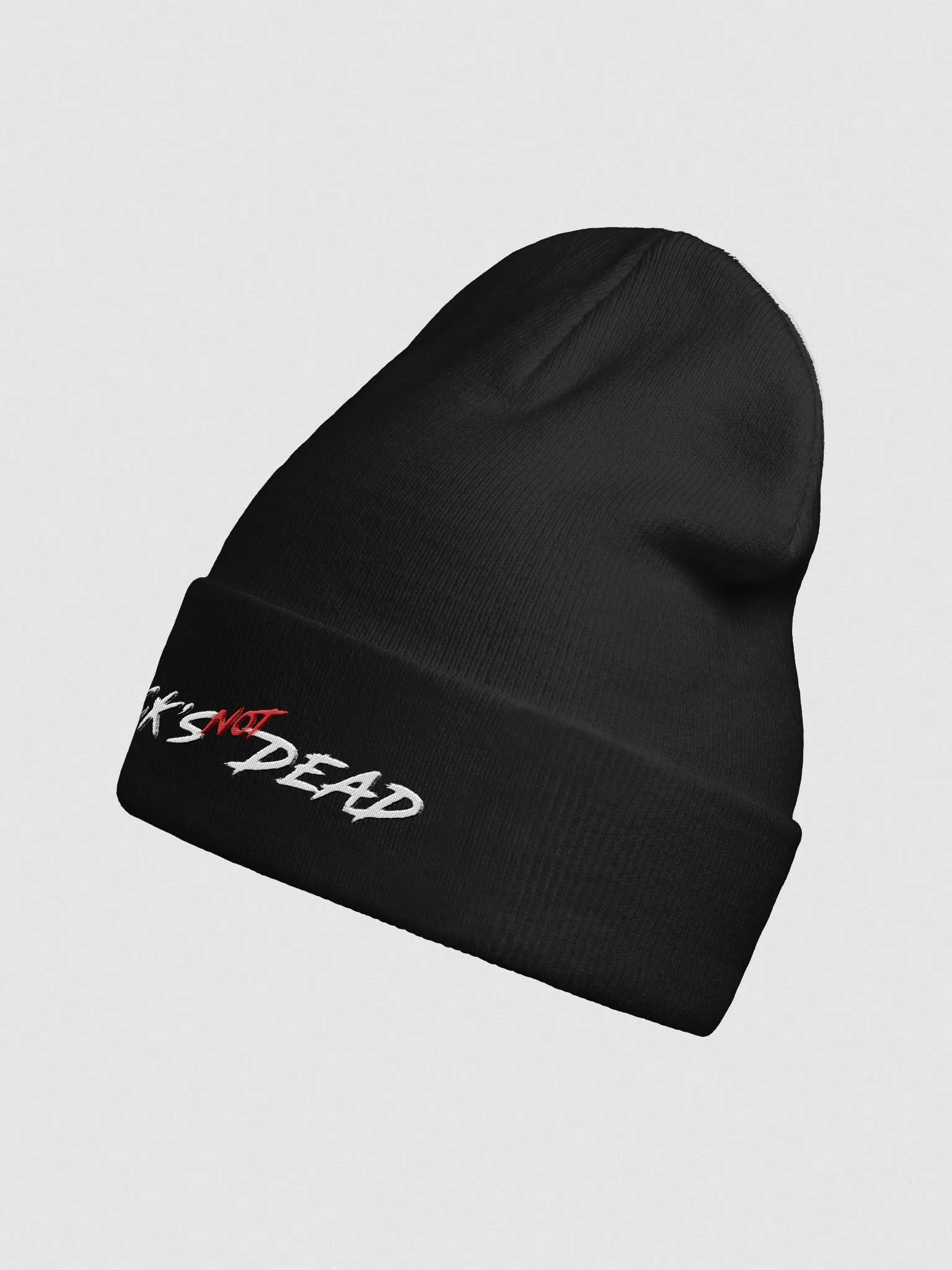 Embroidered ROCK'S NOT DEAD Knit Beanie product image (2)