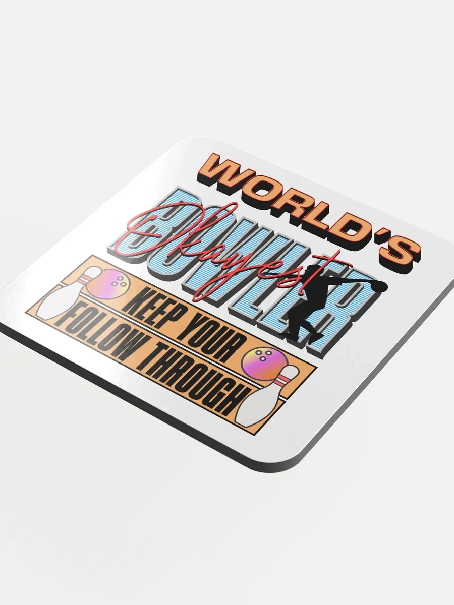 World's Okayest Bowler Cork Coaster product image (4)