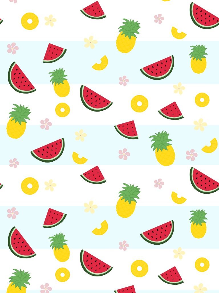 Pineapple Watermelon Pattern Digital Insert for Clear Kindle Cover product image (1)