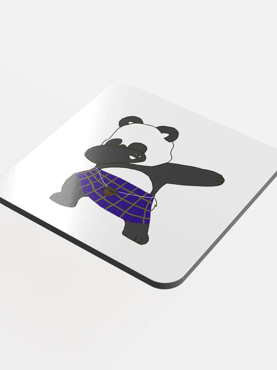 Dabbing Panda Glossed Cork Coaster product image (4)