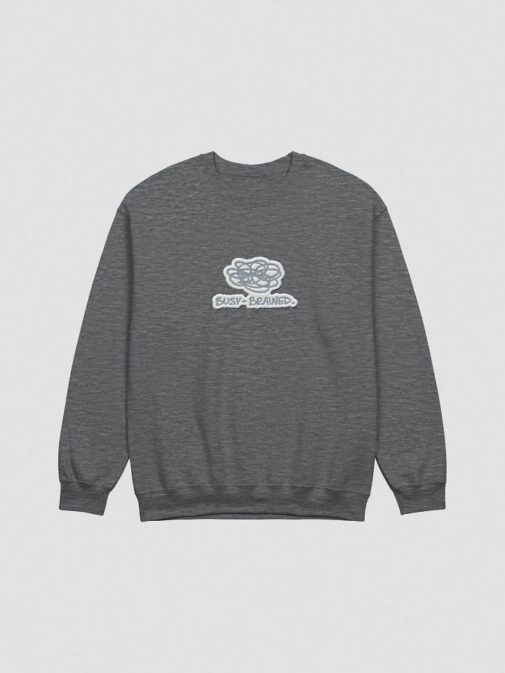 BUSY-BRAINED. (lg. grey bubble design) embroidered crewneck product image (4)