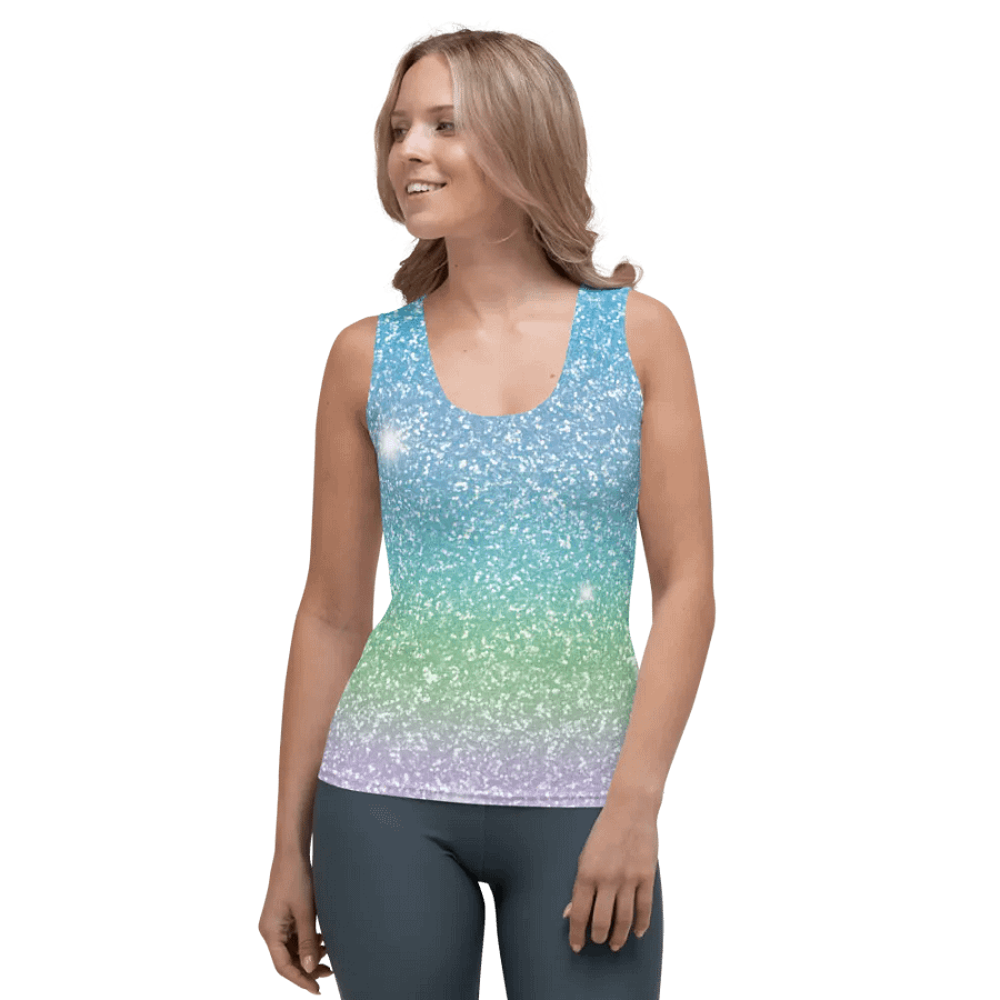 Glitter Unicorn Texture Design Tank Top (7) product image (1)
