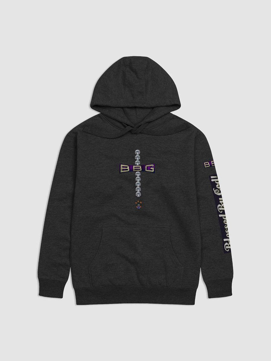 Exquisite BBG Diamond Cross Hoodie with printed designer sleeve product image (4)