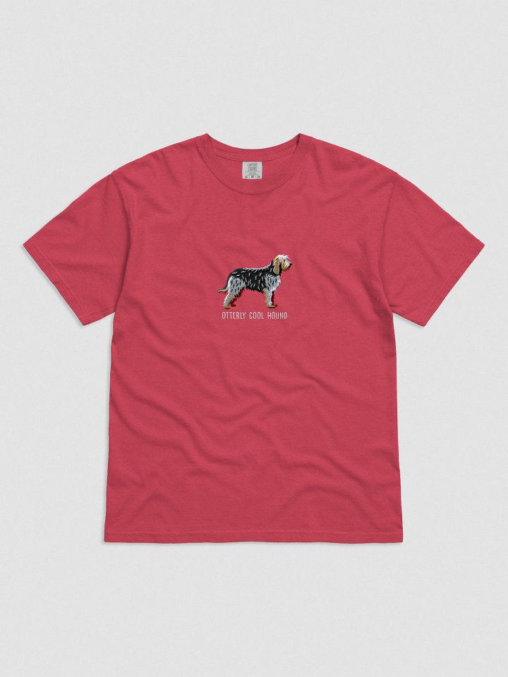 Otterly Cool Hound T-Shirt(Embroidered) of an Otterhound(Gray) product image (41)