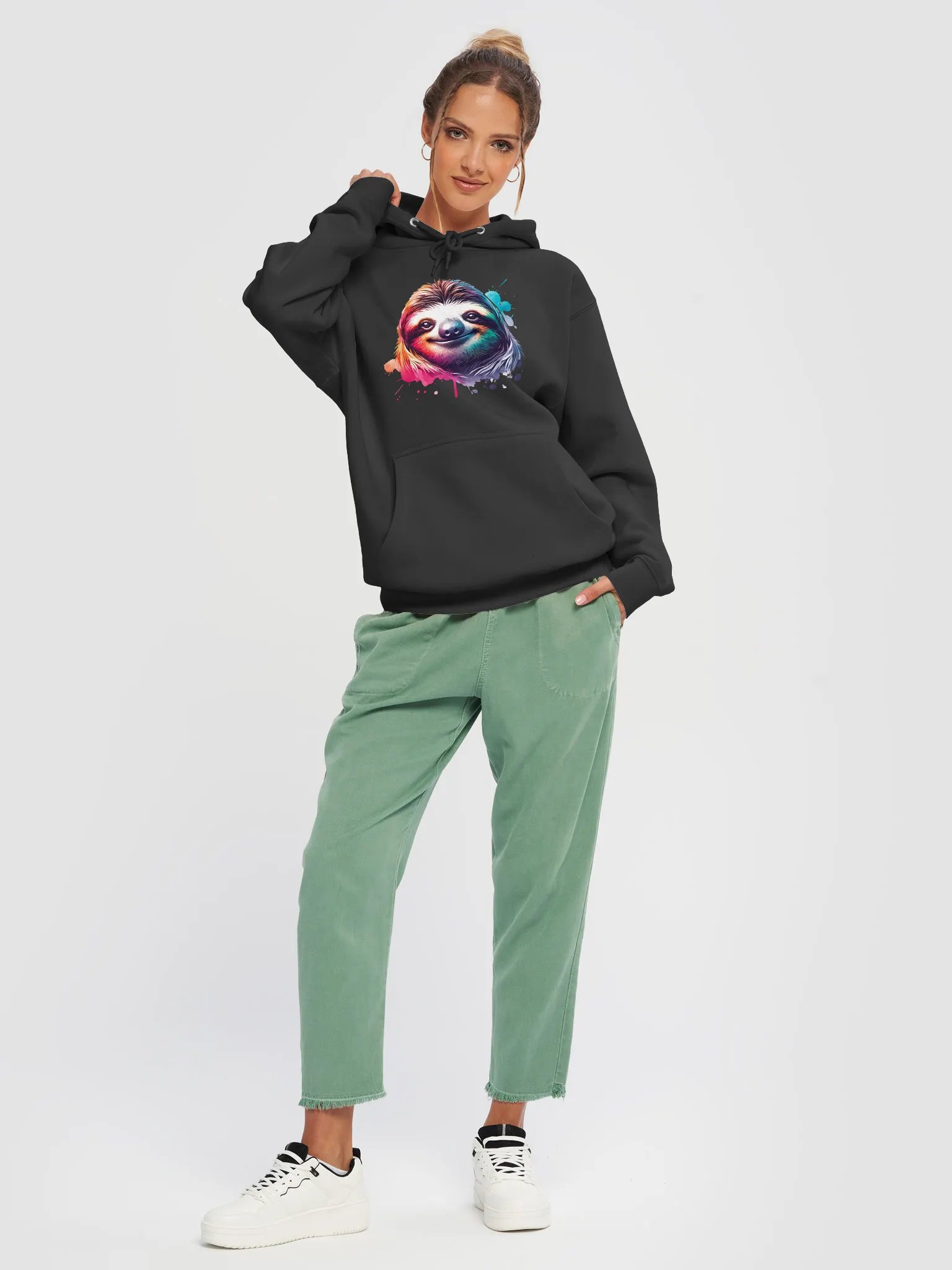 Watercolor Sloth Hoodie product image (5)