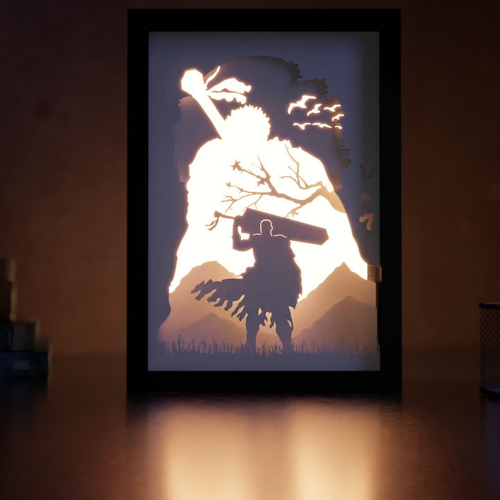 Berserk Lightbox template - PDF PNG SVG DXF + Video Tutorial product image (1)