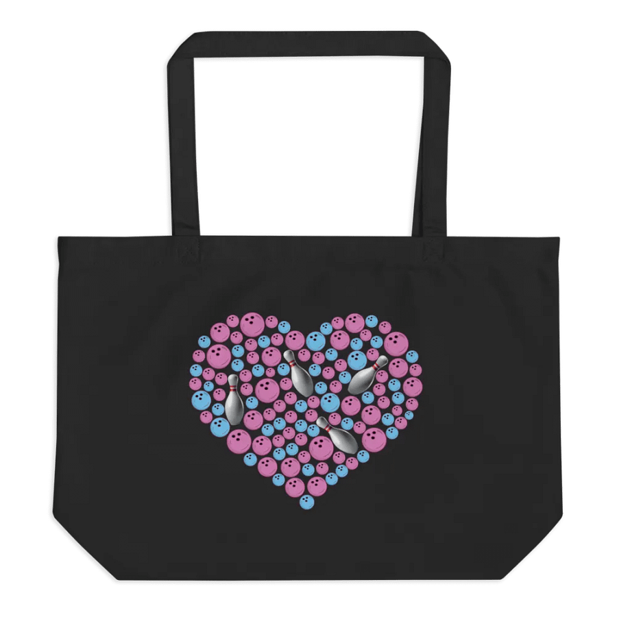 Pure Heart Bowling Pink And Blue Strike Love Eco Tote product image (1)