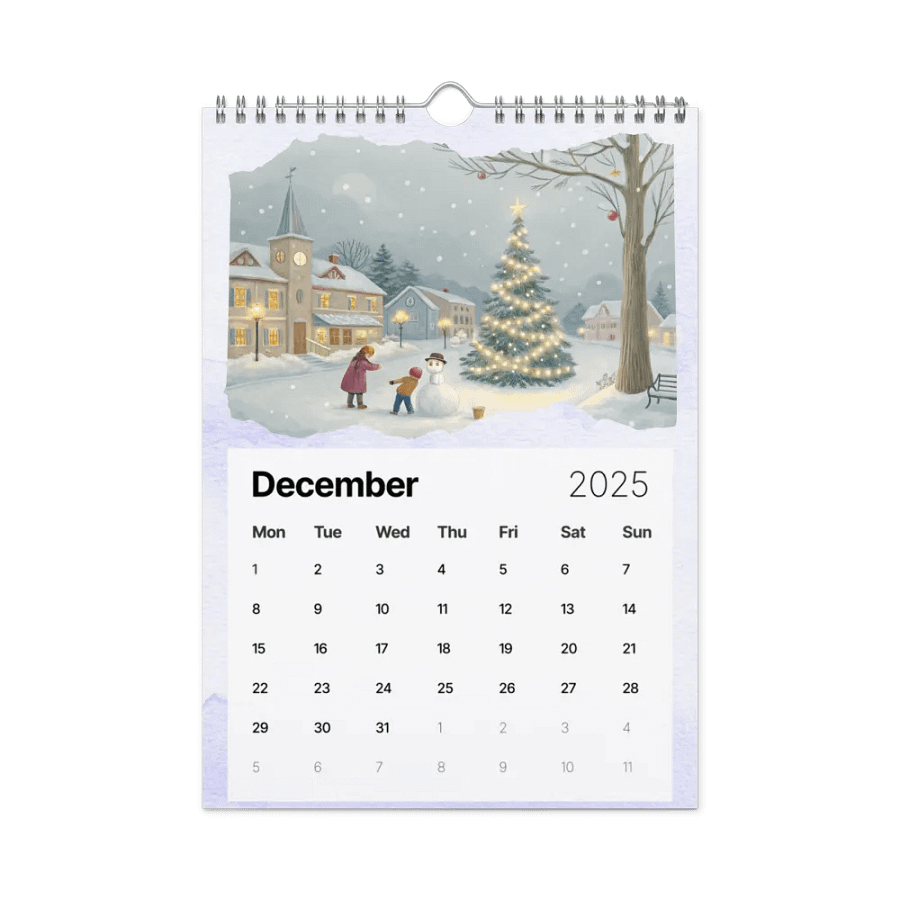 WATERCOLOR SEASONAL SCENES WALL CALENDAR 2025 product image (4)