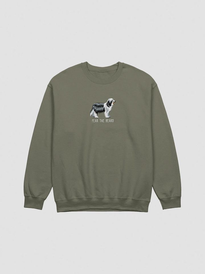 Fear the Beard Sweatshirt (Embroidered) of a Bearded Collie product image (13)
