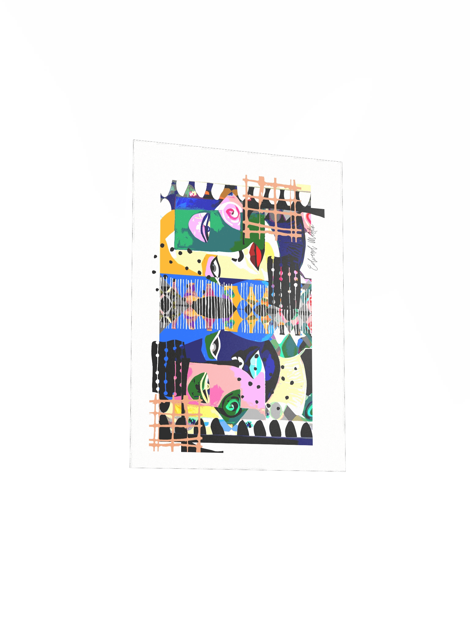 Two Sides by Edward Martin. Mixed Media Collage Print product image (5)