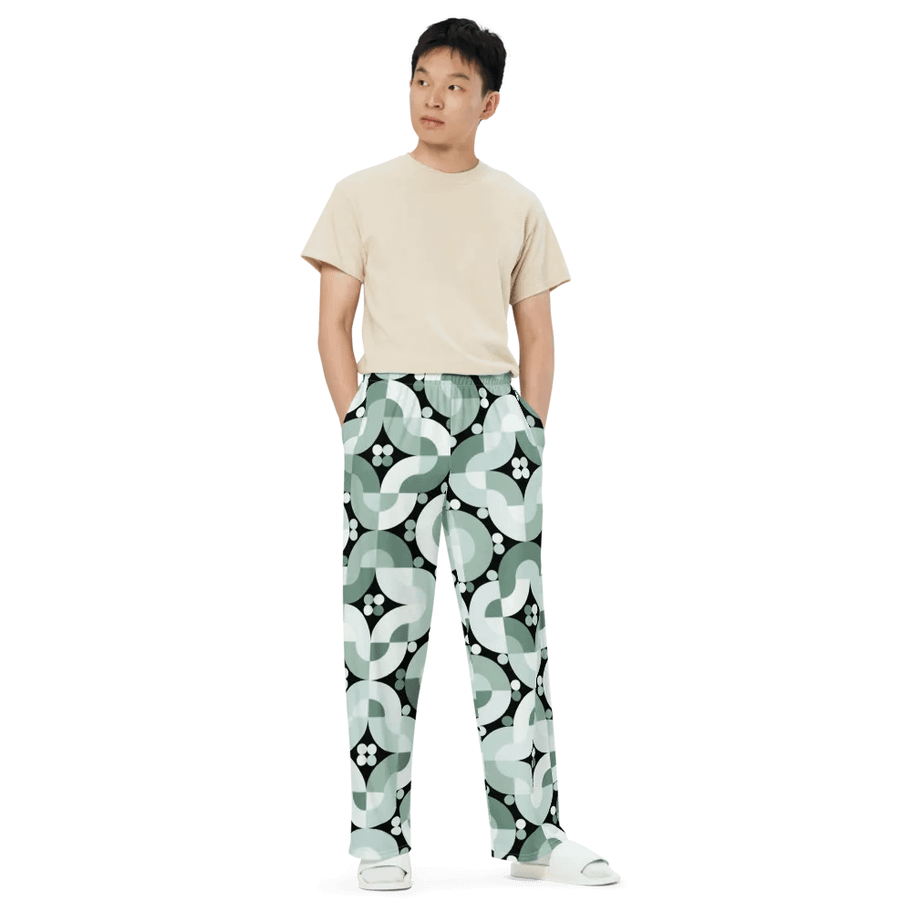 BUIII Retro Harmony: Mint Oasis Wide-Leg Pants product image (6)