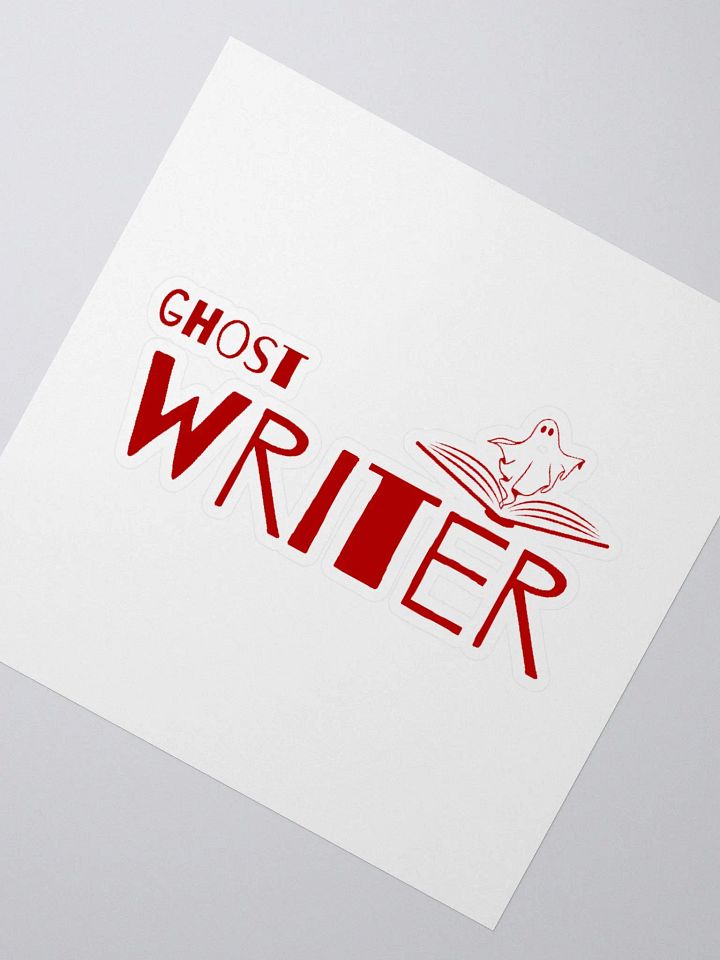 Ghostwriter Red Text with Spook and a Book Sticker product image (2)