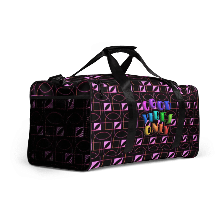 GOOD VIBE ONLY DUFFLE BAG BLACK-PINK product image (4)