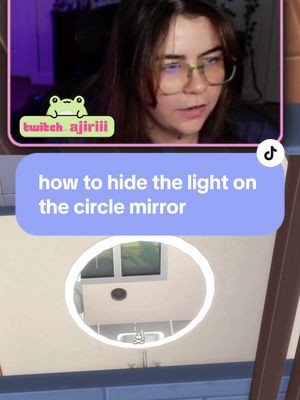how to hide the light on the circle mirror in the sims 4! i love this mirror but omg the glow around it kills the vibe #thesims4 #sims #simstok #ts4 #sims4 #simsbuild #simstutorial #tutorial 